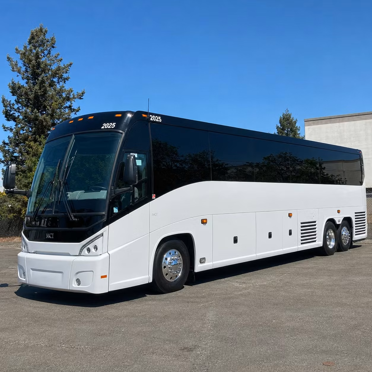 clovis charter bus rental exterior