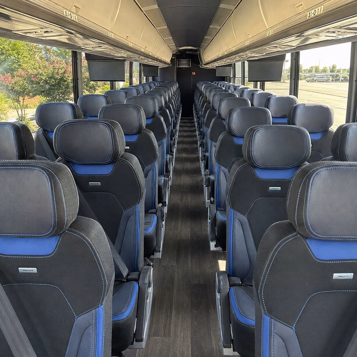 clovis charter bus rental interior
