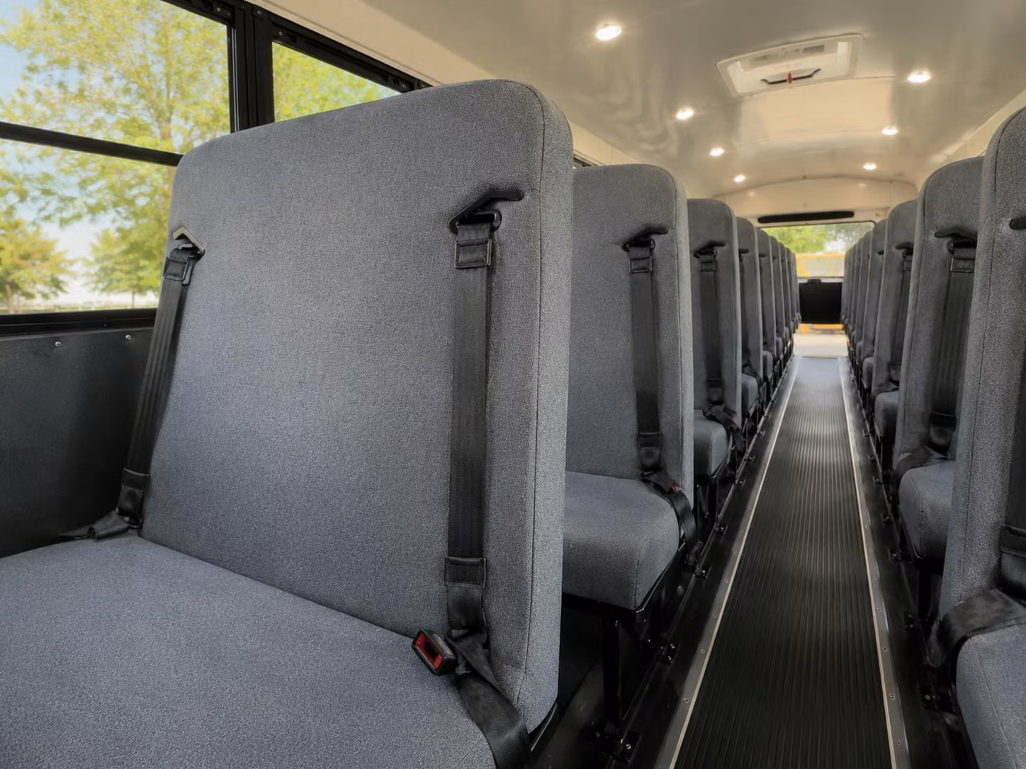 school bus inside
